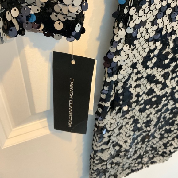 NWT French Connection Full Sleeve Sequin Dress - Picture 3 of 5